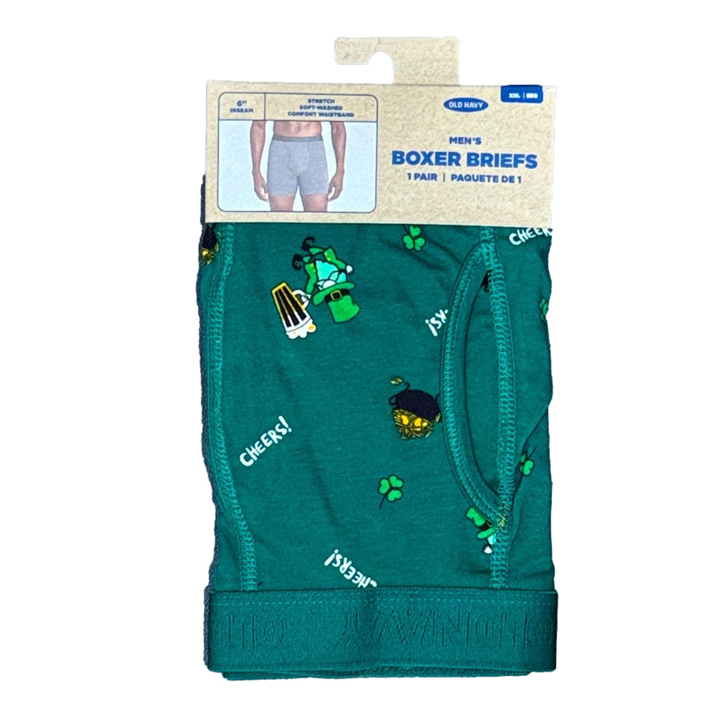 Mens St. Patricks Day Irish Boxer Briefs - Size XXL - Old Navy - NWT